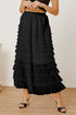 'Milena' Ruched High Waist Tiered Skirt - Celes Fashion